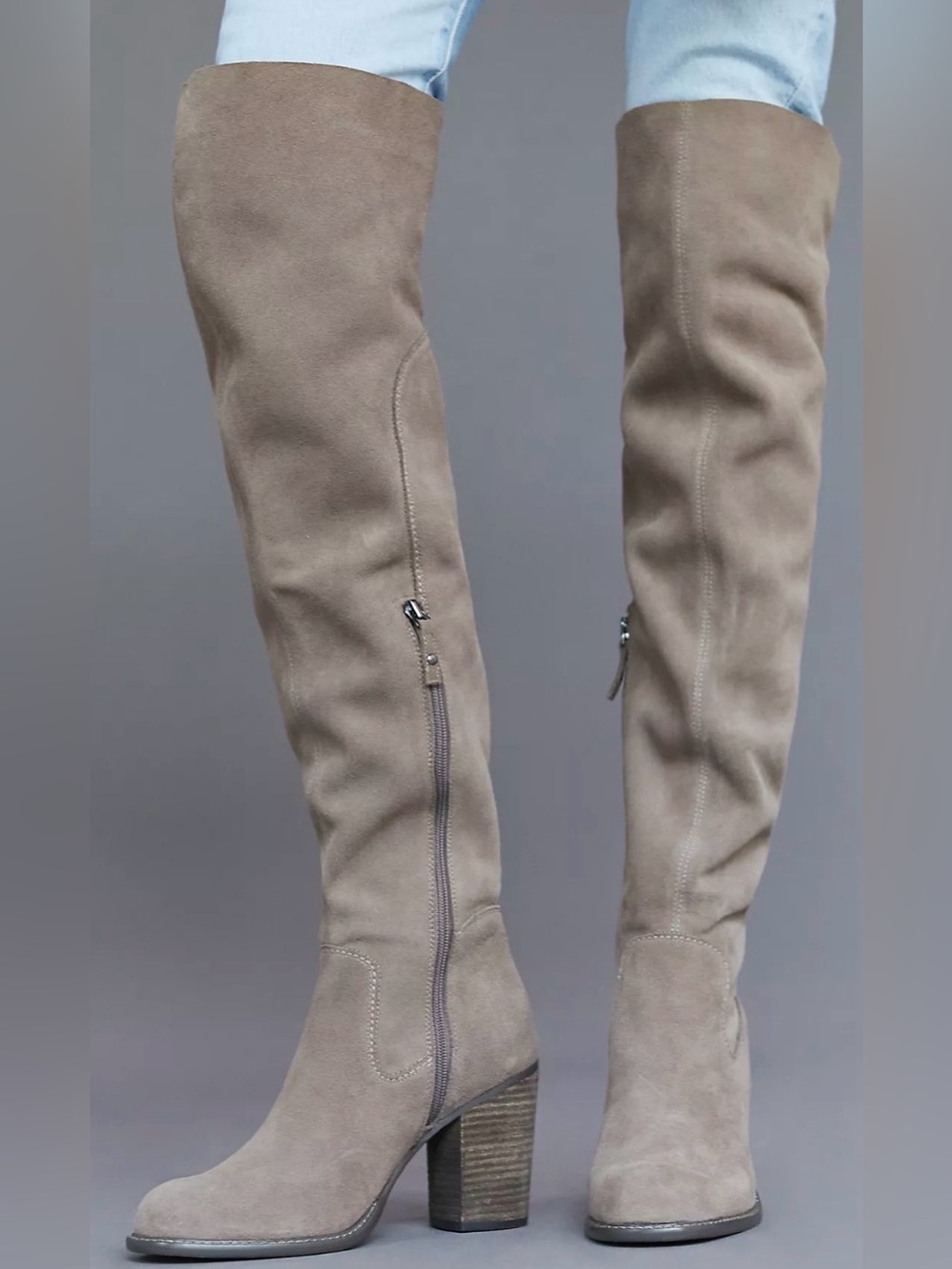 Women's Over-the-Knee Wide Calf Suede Upper Boots